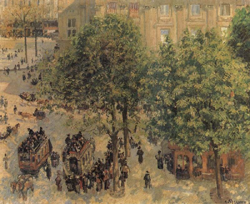 Place du Theatre Francais in Paris, Camille Pissarro